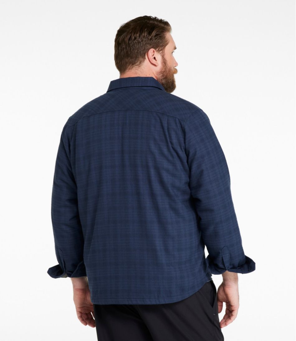 Men's Katahdin Performance Flannel Shirt-Jacket, Hi-Pile Fleece-Lined Solid | L.L.Bean