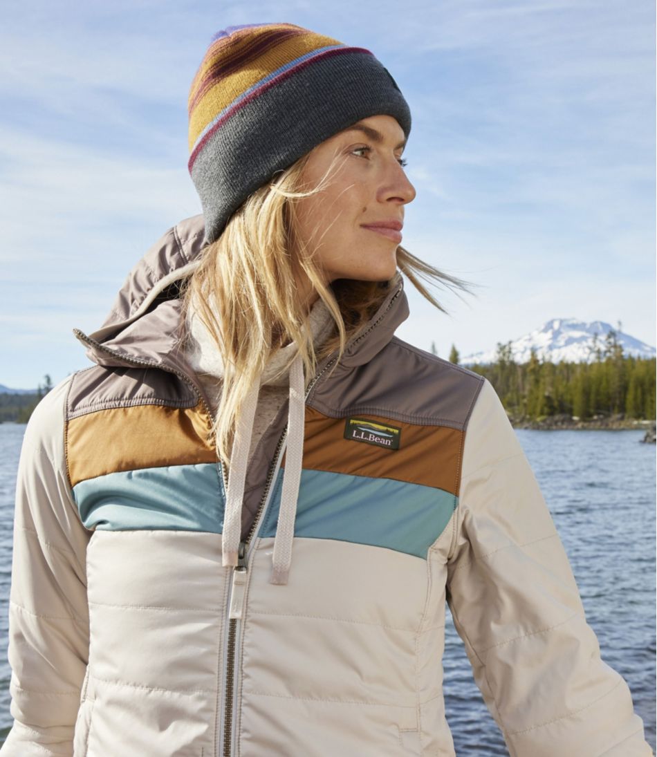 Women's Mountain Classic Puffer Hooded Jacket, Colorblock | L.L.Bean