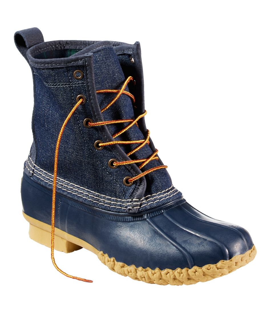 Women's Bean Boots, 8" Denim Insulated Flannel-Lined | L.L.Bean