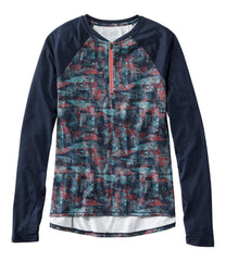 Women's Comfort Cycling Jersey, Long-Sleeve Print | L.L.Bean
