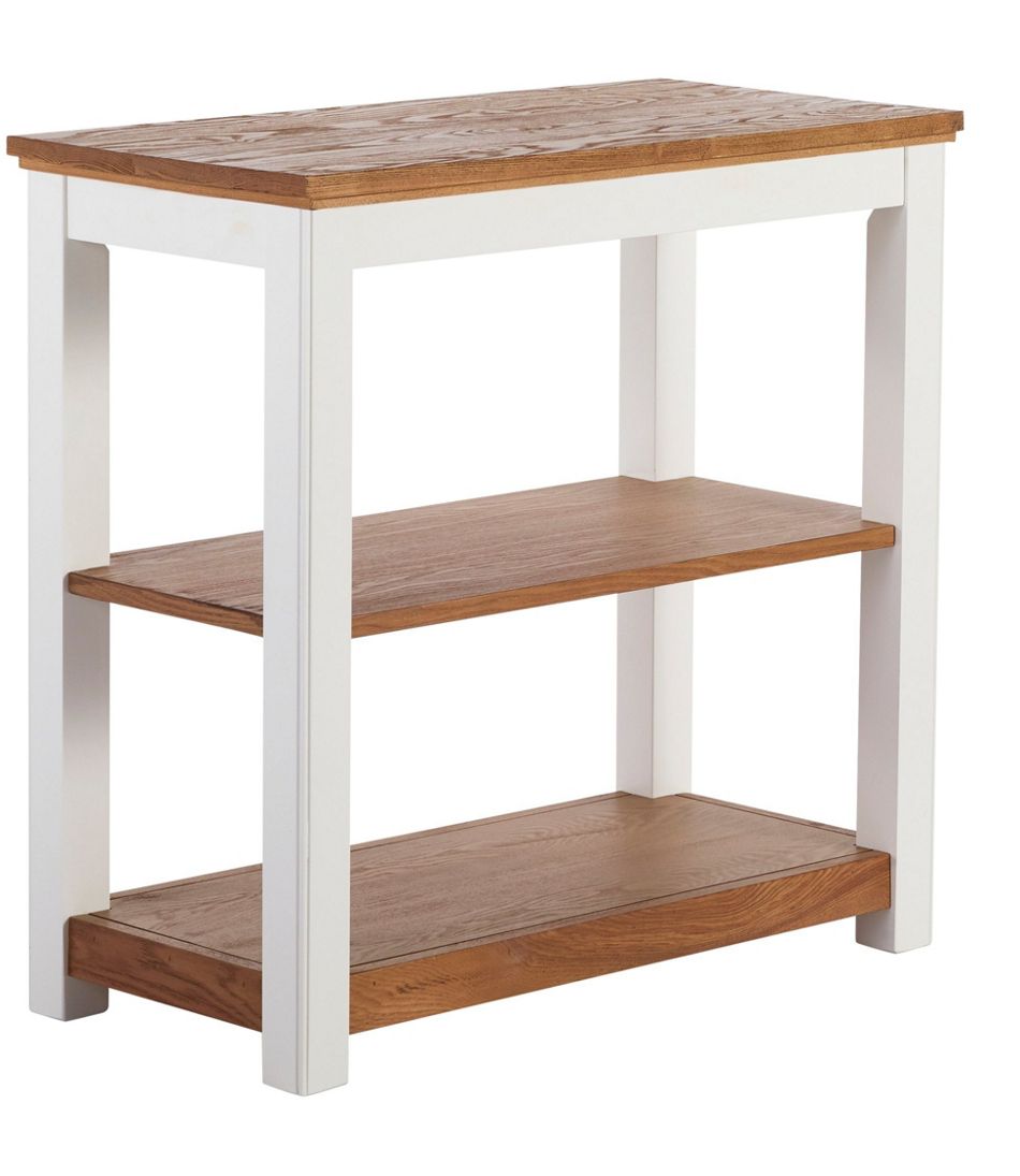 Painted Farmhouse Two-Shelf Console, Wood Top | L.L.Bean