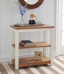 Painted Farmhouse Two-Shelf Console, Wood Top | L.L.Bean