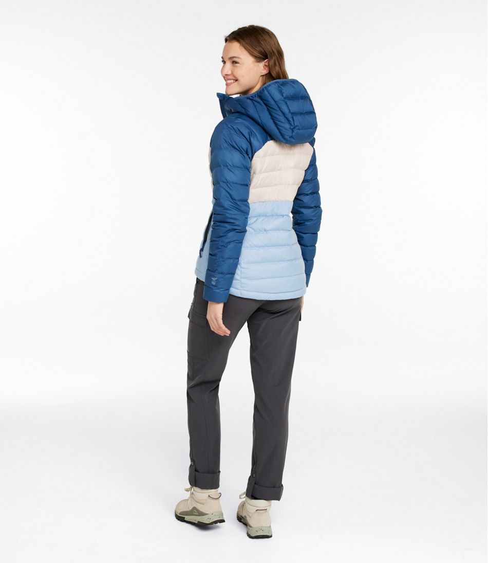 Women's Bean's Down Hooded Jacket, Colorblock | L.L.Bean