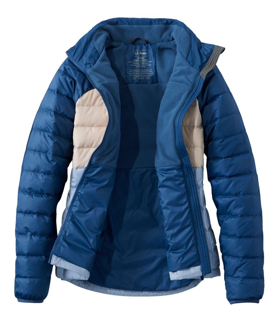 Women's Bean's Down Jacket, Colorblock | L.L.Bean