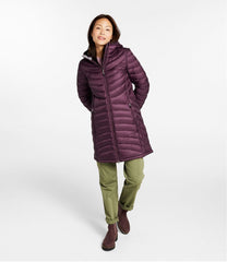 Women's Ultralight 850 Down Hooded Coat, Three-Quarter Length | L.L.Bean