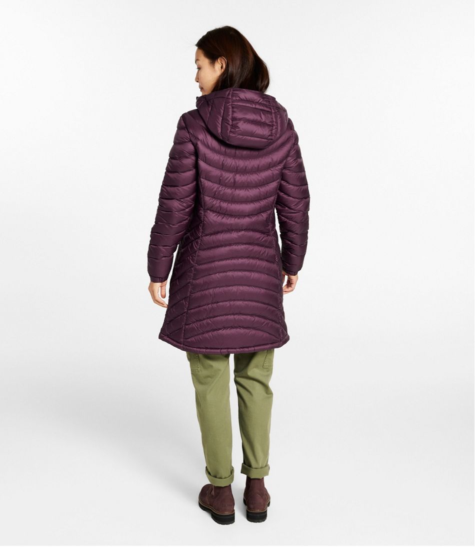 Women's Ultralight 850 Down Hooded Coat, Three-Quarter Length | L.L.Bean