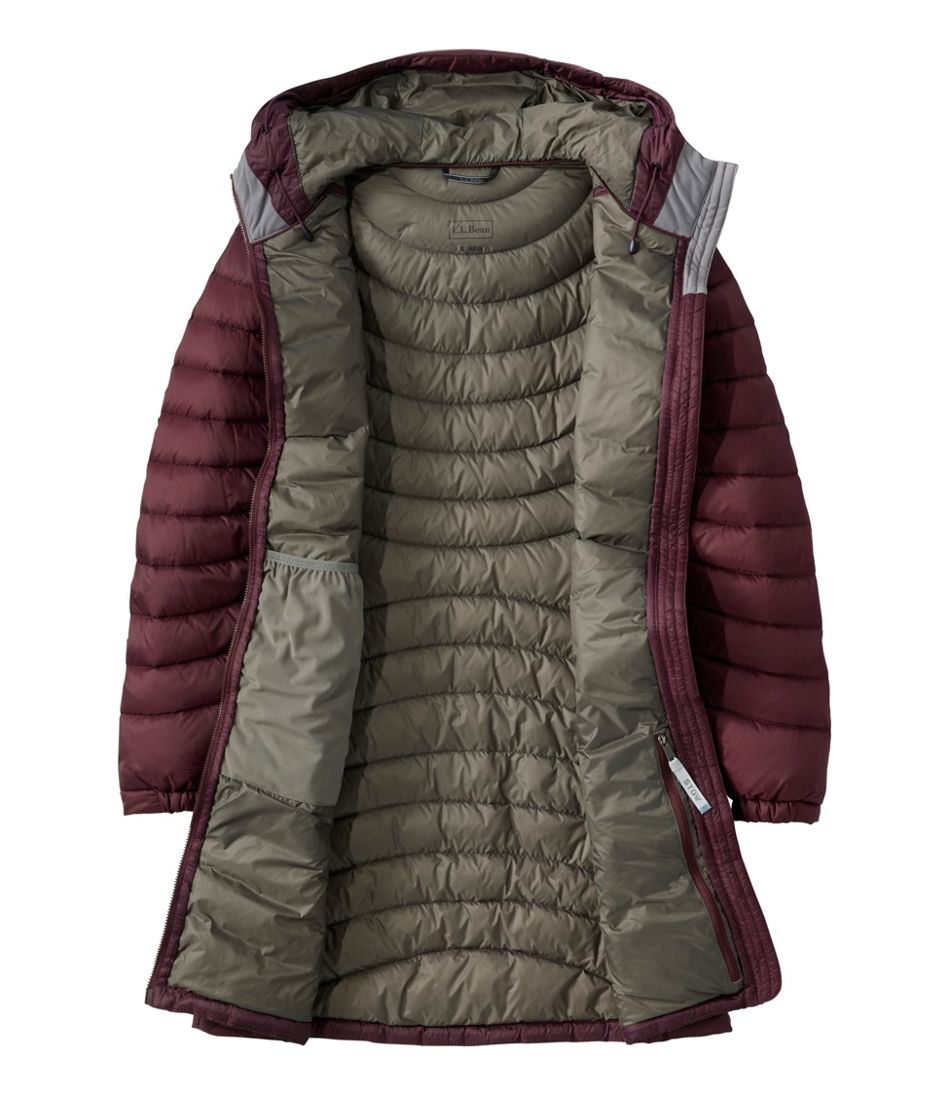 Women's Ultralight 850 Down Hooded Coat, Three-Quarter Length | L.L.Bean