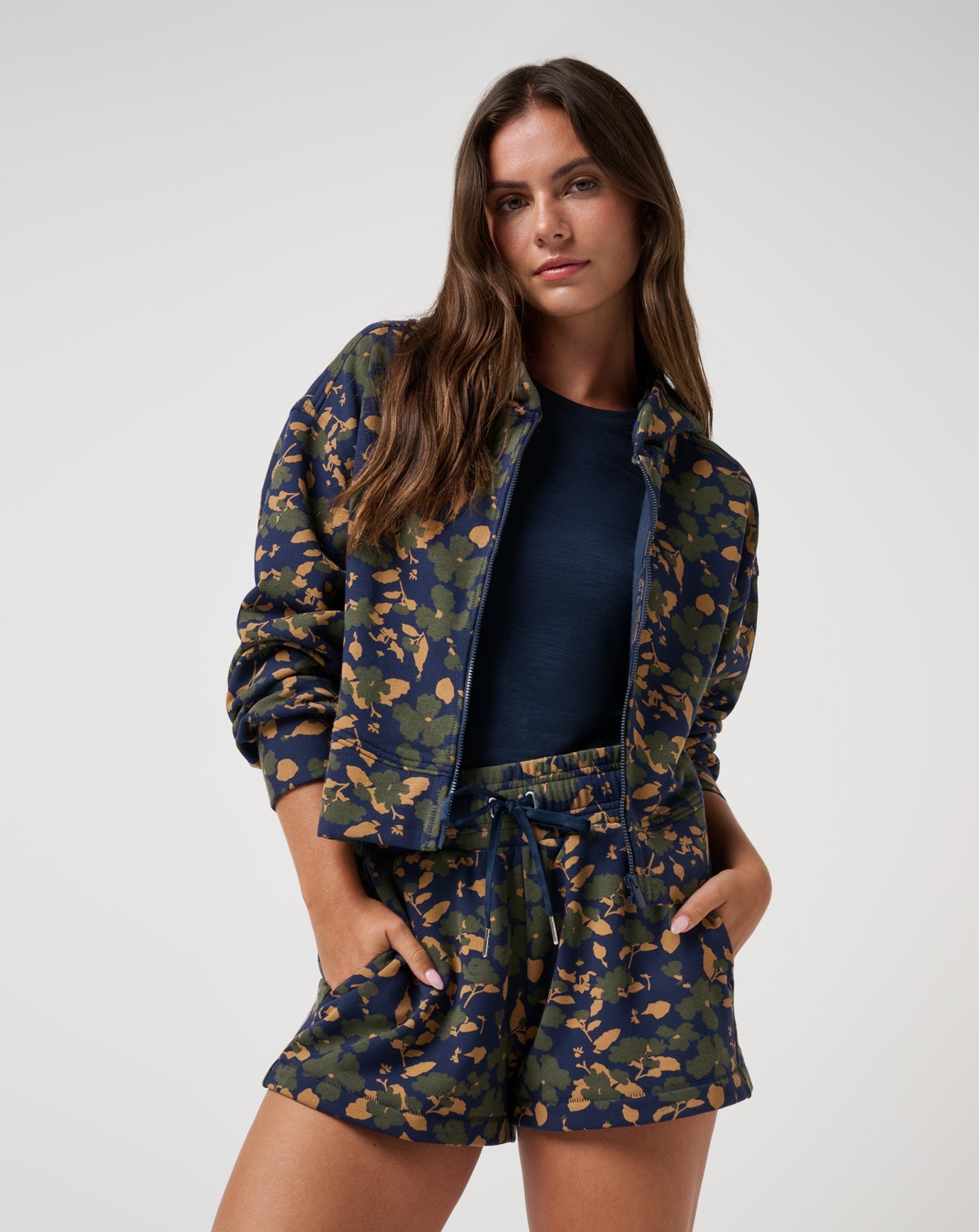 Navy Blazer Floral Multi Travis Mathew